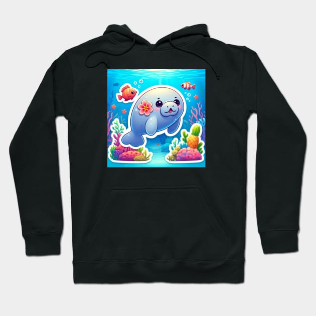 Baby Manatee Hoodie by dinokate